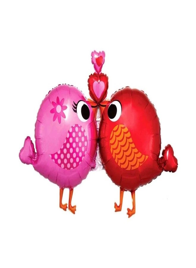 Atpata Funky Kissing Love Birds Foil Balloon - Romantic Valentines Day & Anniversary Decoration, Love Theme Balloons for Wife Birthday, Proposal, Date Night, Wedding, Engagement Party Decor - Image 1